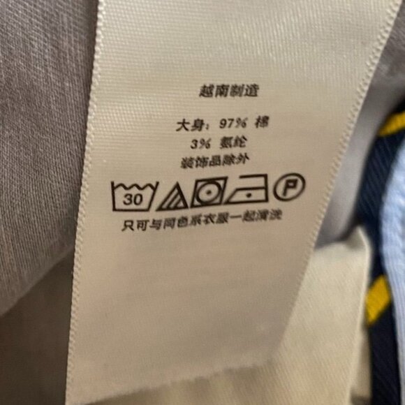 Polo Ralph Lauren Mens Chino Pants 38x32 Stretch Straight Fit Beige Cotton Blend - Picture 13 of 16